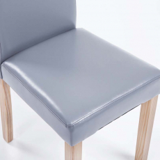 Jedálenská stolička Ina, syntetická koža, šedá - 7