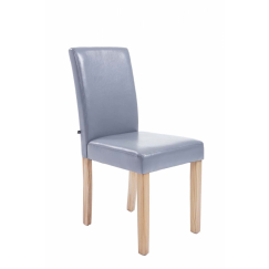Jedálenská stolička Ina, syntetická koža, šedá