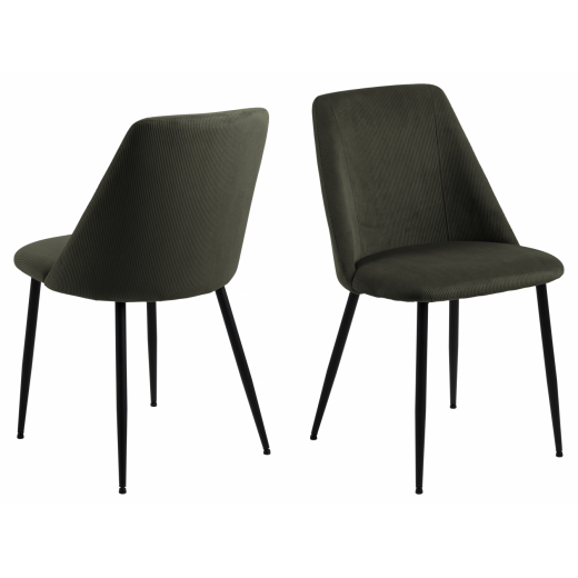 Jedálenská stolička Ines (SET 4 ks), olivová - 1