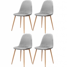 Jedálenská stolička Ines (SET 4 ks), šedá - 4