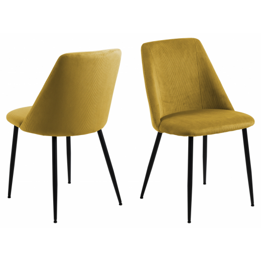 Jedálenská stolička Ines (SET 4 ks), žltá - 1