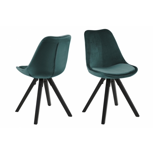 Jedálenská stolička Iris (Súprava 2 ks), zelená - 1