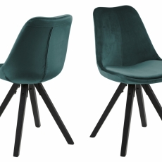 Jedálenská stolička Iris (Súprava 2 ks), zelená - 1