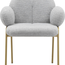 Jedálenská stolička Iwama Dining (SET 2 ks), textil, šedá - 2