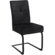 Jedálenská stolička Izumo (SET 2 ks), zamat, čierna - 4
