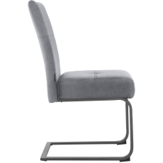 Jedálenská stolička Izumo (SET 2 ks), zamat, šedá - 3