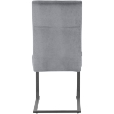 Jedálenská stolička Izumo (SET 2 ks), zamat, šedá - 5