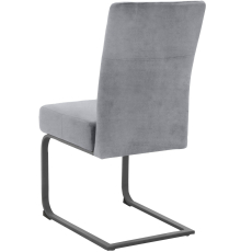 Jedálenská stolička Izumo (SET 2 ks), zamat, šedá - 6