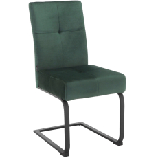 Jedálenská stolička Izumo (SET 2 ks), zamat, zelená - 4