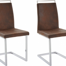 Jedálenská stolička Jasmi (Súprava 2 ks), hnedá - 1