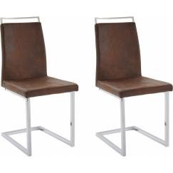 Jedálenská stolička Jasmi (Súprava 2 ks), hnedá
