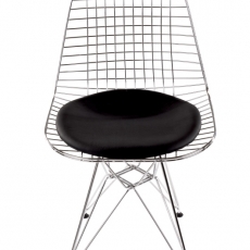 Jedálenská stolička Jette 2, chróm/čierna - 1