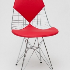 Jedálenská stolička Jette, chróm/červená - 3
