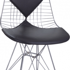 Jedálenská stolička Jette, chróm/čierna - 1