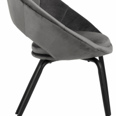 Jedálenská stolička Julia (SET 2 ks), tkanina, šedá - 3