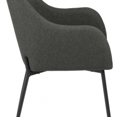 Jedálenská stolička June (SET 2ks), tkanina, šedá - 3