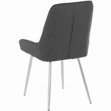 Jedálenská stolička Jussi (SADA 2 ks), tkanina, antracitová - 5