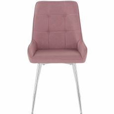 Jedálenská stolička Jussi (SADA 2 ks), tkanina, ružová - 2