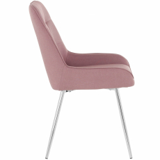 Jedálenská stolička Jussi (SADA 2 ks), tkanina, ružová - 3