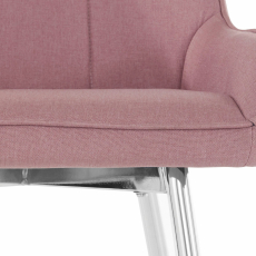 Jedálenská stolička Jussi (SADA 2 ks), tkanina, ružová - 6