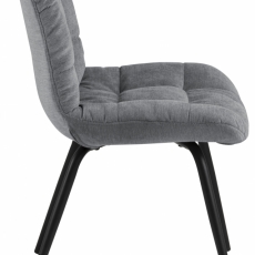 Jedálenská stolička Katja (SET 2ks), textil, šedá - 3