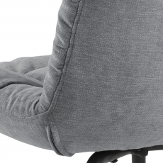 Jedálenská stolička Katja (SET 2ks), textil, šedá - 5
