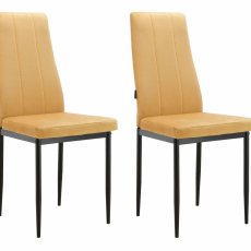 Jedálenská stolička Kelly (SADA 2 ks), žltá - 1