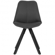 Jedálenská stolička Kelly (SET 2 ks), textil, antracitová - 3