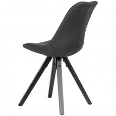 Jedálenská stolička Kelly (SET 2 ks), textil, antracitová - 6