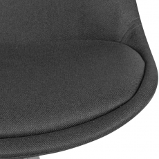 Jedálenská stolička Kelly (SET 2 ks), textil, antracitová - 8