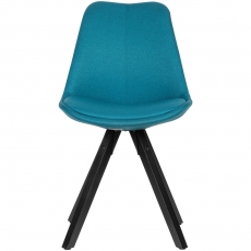 Jedálenská stolička Kelly (SET 2 ks), textil, modrá - 3