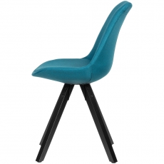 Jedálenská stolička Kelly (SET 2 ks), textil, modrá - 5