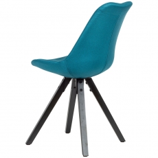 Jedálenská stolička Kelly (SET 2 ks), textil, modrá - 6