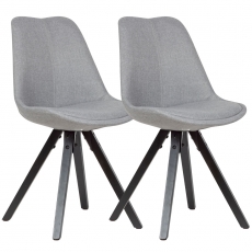 Jedálenská stolička Kelly (SET 2 ks), textil, šedá - 2