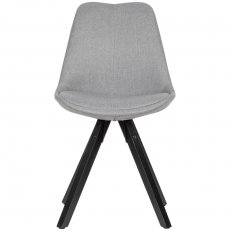 Jedálenská stolička Kelly (SET 2 ks), textil, šedá - 3