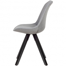 Jedálenská stolička Kelly (SET 2 ks), textil, šedá - 5