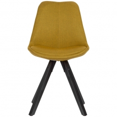 Jedálenská stolička Kelly (SET 2 ks), textil, žltá - 3