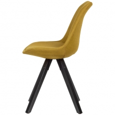 Jedálenská stolička Kelly (SET 2 ks), textil, žltá - 5