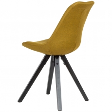 Jedálenská stolička Kelly (SET 2 ks), textil, žltá - 6