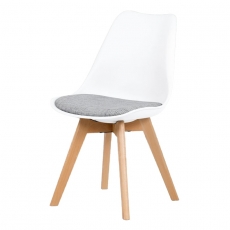 Jedálenská stolička Kim (súprava 4 ks), biela - 1