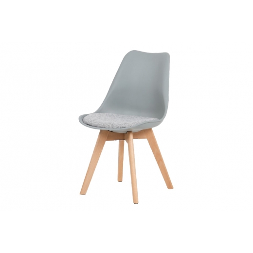 Jedálenská stolička Kim (súprava 4 ks), sivá - 1