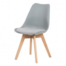 Jedálenská stolička Kim (súprava 4 ks), sivá - 1