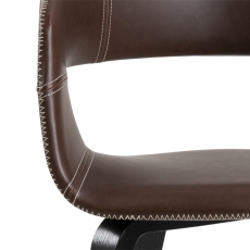 Jedálenská stolička Kimberly (SET 2 ks), čierna/hnedá - 3