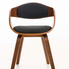Jedálenská stolička Kingston, textil, orech / čierna - 2