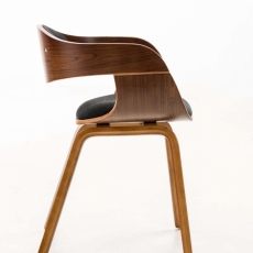 Jedálenská stolička Kingston, textil, orech / čierna - 3