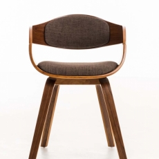 Jedálenská stolička Kingston, textil, orech / hnedá - 2