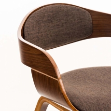 Jedálenská stolička Kingston, textil, orech / hnedá - 4