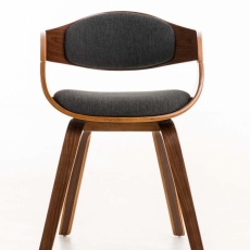 Jedálenská stolička Kingston, textil, orech / tmavo šedá - 2