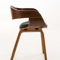 Jedálenská stolička Kingston, textil, orech / tmavo šedá - 3