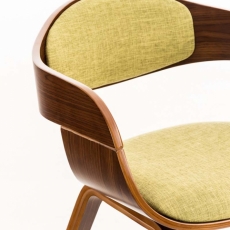 Jedálenská stolička Kingston, textil, orech / zelená - 3